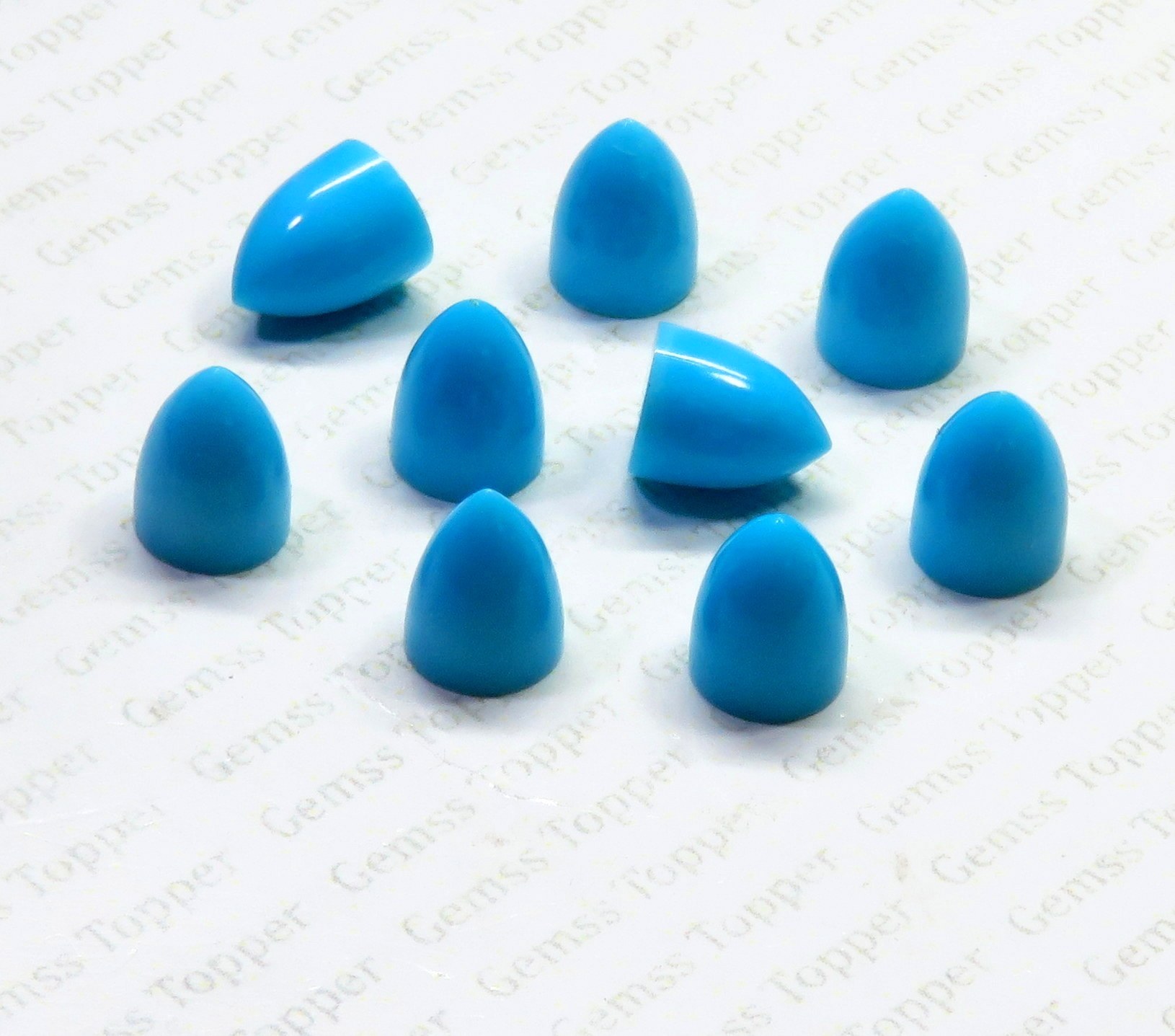 Sleeping Beauty Turquoise 8x10 mm Bullet Cabochon
